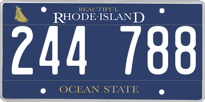 RI license plate 244788