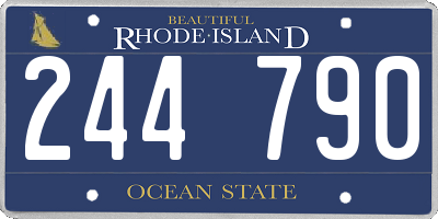 RI license plate 244790