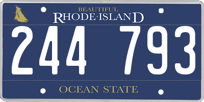 RI license plate 244793
