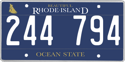 RI license plate 244794