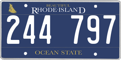 RI license plate 244797