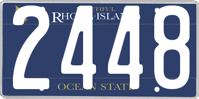 RI license plate 2448