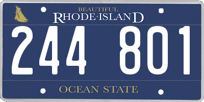 RI license plate 244801