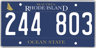 RI license plate 244803