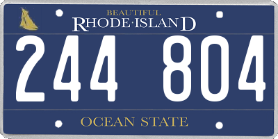 RI license plate 244804