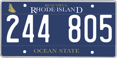 RI license plate 244805