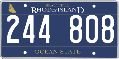 RI license plate 244808