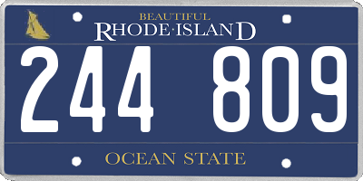 RI license plate 244809