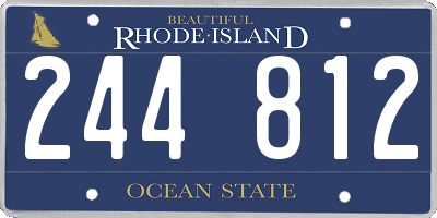 RI license plate 244812