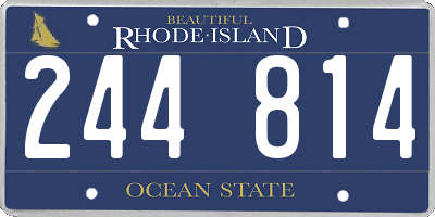 RI license plate 244814