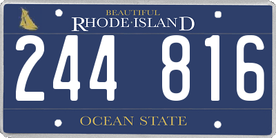 RI license plate 244816
