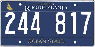 RI license plate 244817