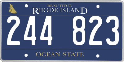 RI license plate 244823