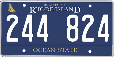 RI license plate 244824