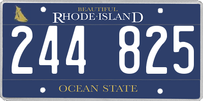 RI license plate 244825
