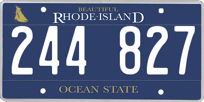 RI license plate 244827