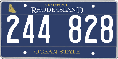 RI license plate 244828