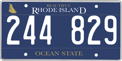 RI license plate 244829