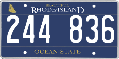 RI license plate 244836