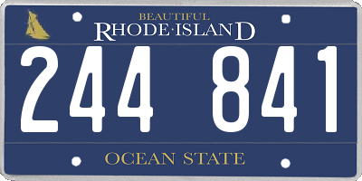 RI license plate 244841