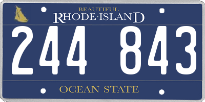 RI license plate 244843