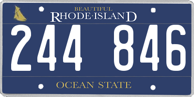 RI license plate 244846