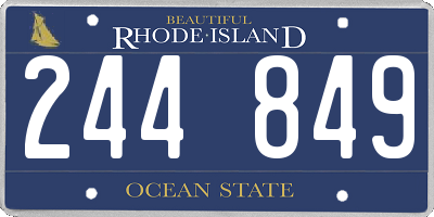 RI license plate 244849