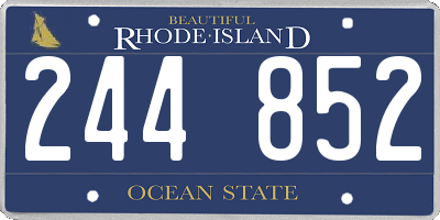 RI license plate 244852
