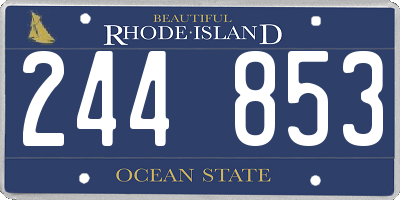 RI license plate 244853