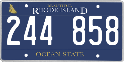 RI license plate 244858
