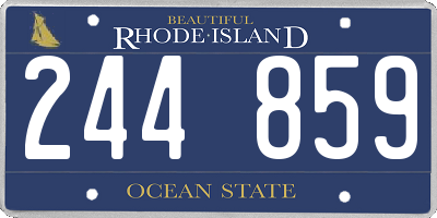 RI license plate 244859