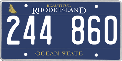 RI license plate 244860