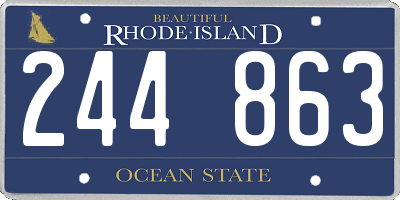 RI license plate 244863