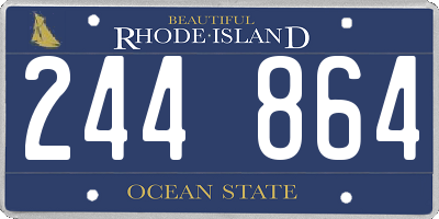 RI license plate 244864