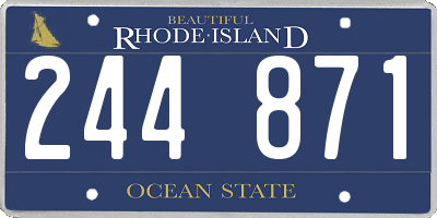 RI license plate 244871