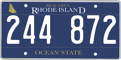 RI license plate 244872