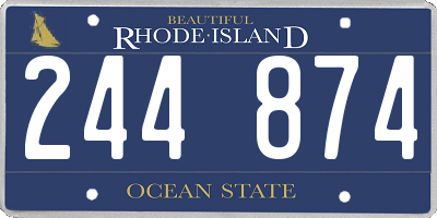 RI license plate 244874