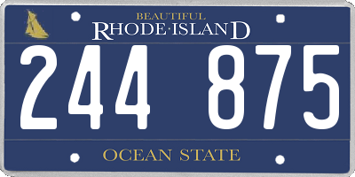 RI license plate 244875