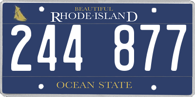 RI license plate 244877