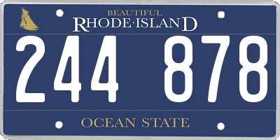 RI license plate 244878
