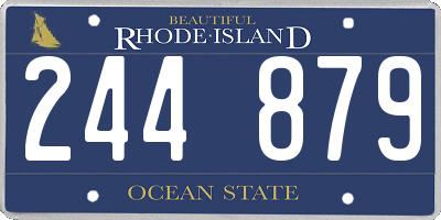 RI license plate 244879