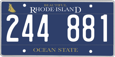 RI license plate 244881