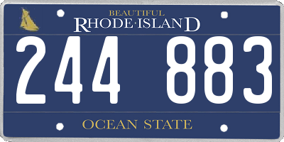 RI license plate 244883