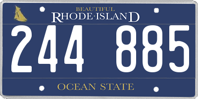 RI license plate 244885