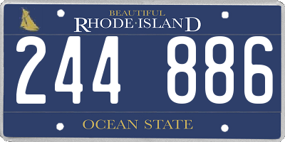RI license plate 244886