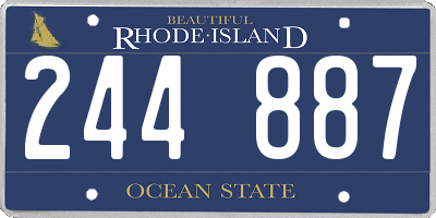 RI license plate 244887