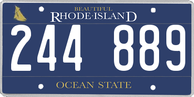 RI license plate 244889
