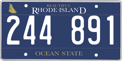 RI license plate 244891