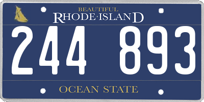 RI license plate 244893