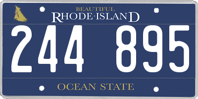 RI license plate 244895